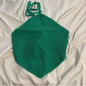 Aritzia Green Halter Top